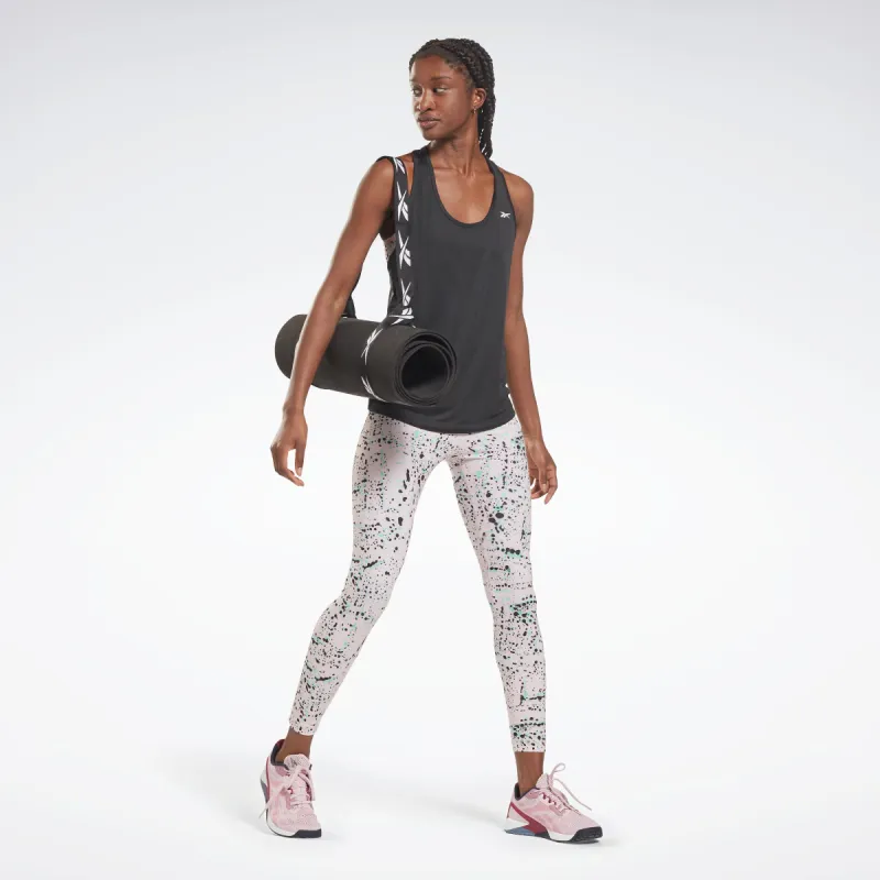 Reebok Apparel Women Mesh Back Tank Top Tan Nghblk made by Reebok