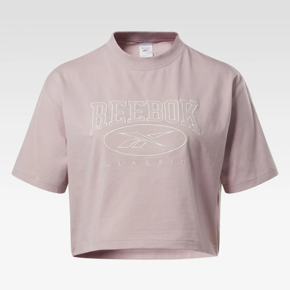 Reebok Apparel Women Classics Archive Essentials Big Logo Crop T-Shirt ASHLIL sold by Reebok