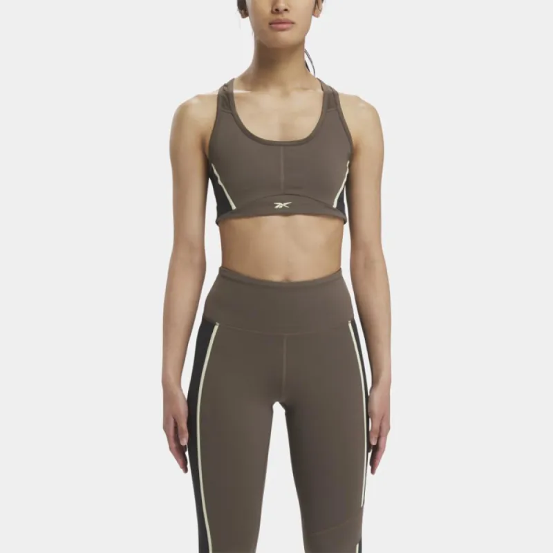 Reebok Apparel Women Lux Racer Padded Colorblock Bra GROUT sold by Reebok