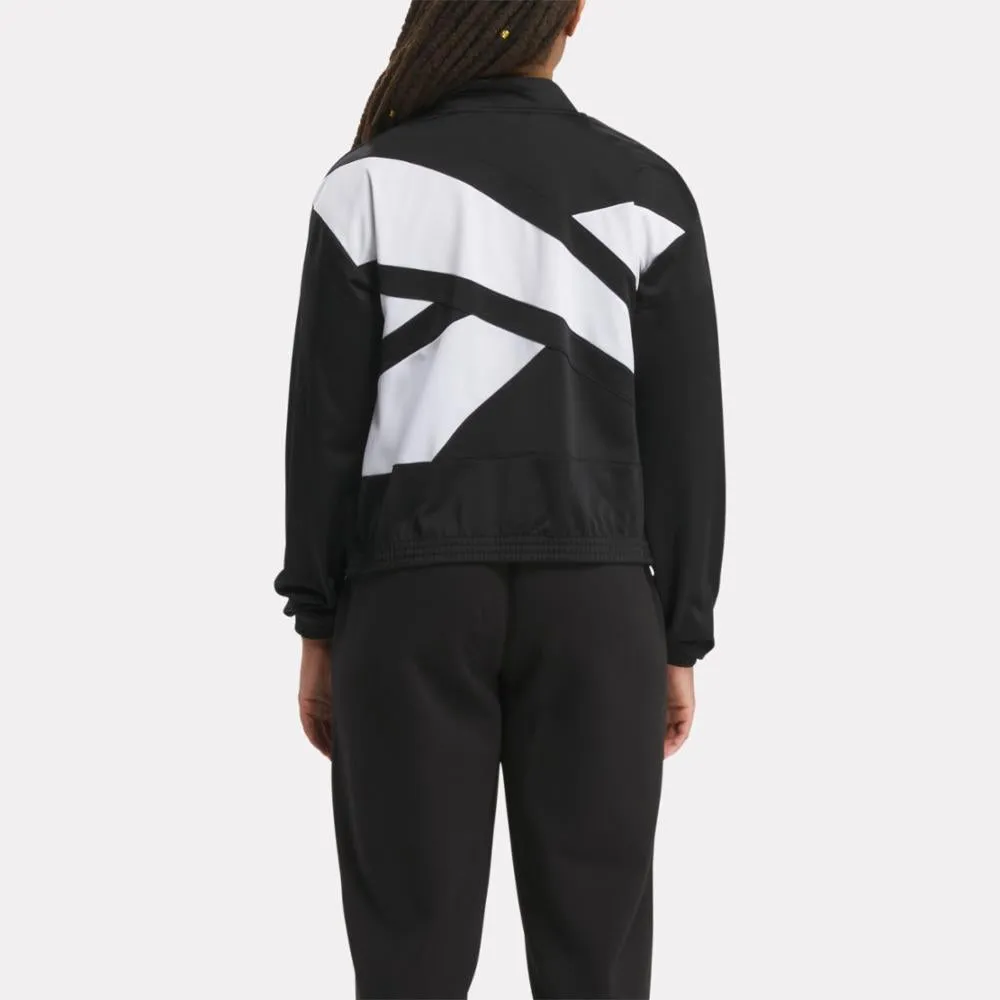 Reebok Apparel Women Reebok Identity Back Vector Tricot Track Jacket BLACK sold by Reebok product image thumbnail 3