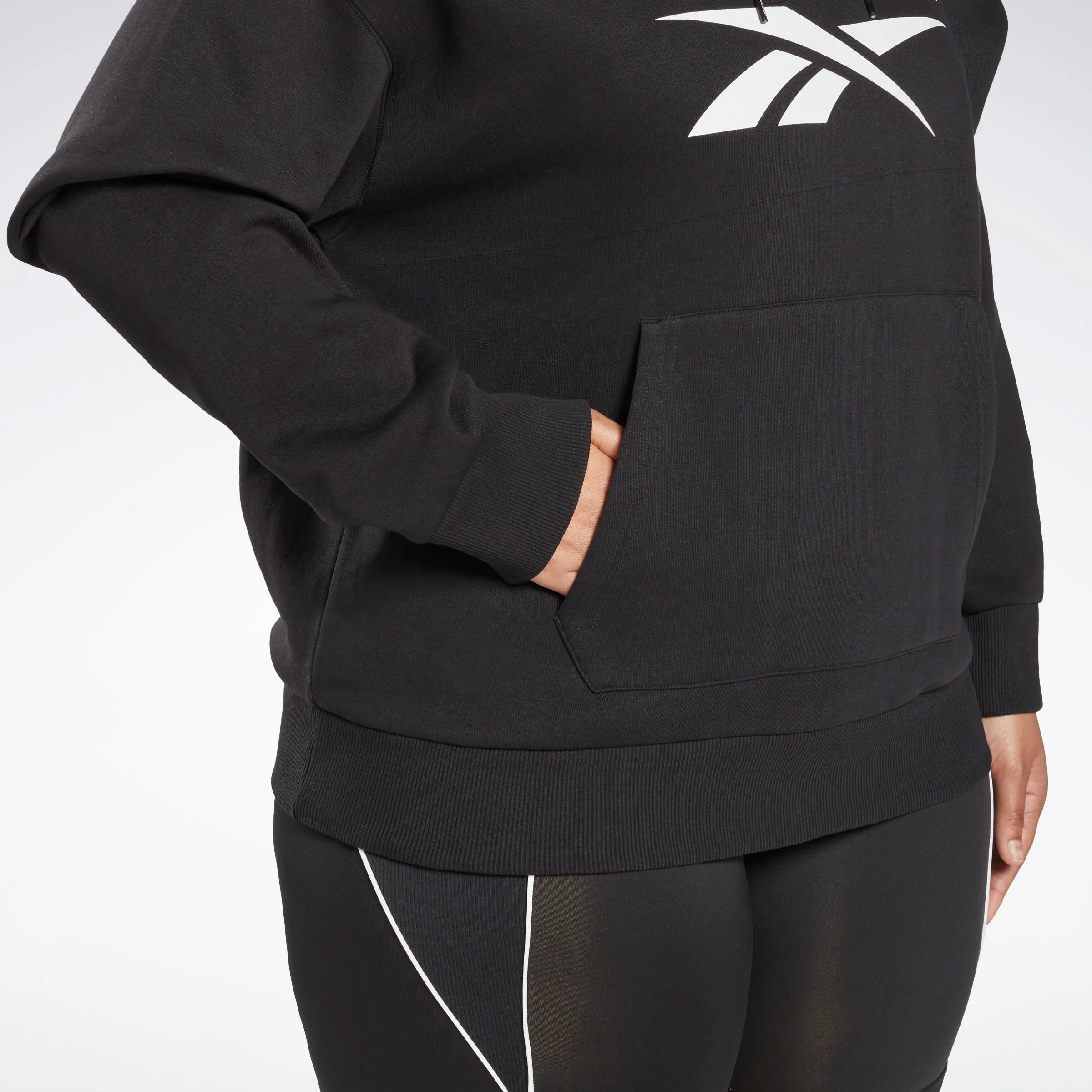 Reebok Apparel Women Reebok Identity Logo Fleece Hoodie (Plus Size) Black sold by Reebok product image thumbnail 4