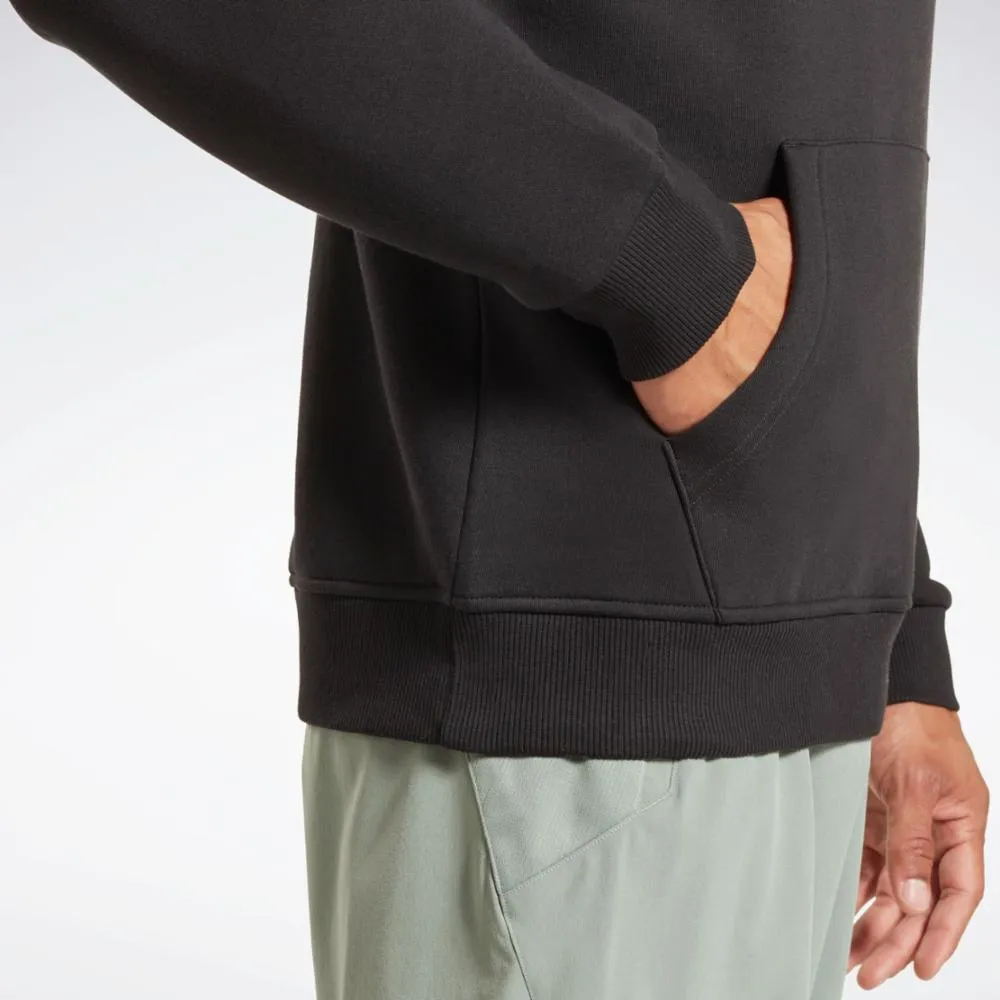 Reebok Apparel Men Reebok Identity Fleece Stacked Logo Pullover Hoodie BLACK sold by Reebok product image thumbnail 4