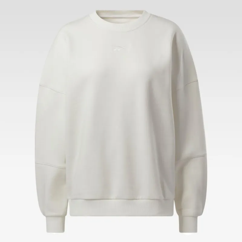 Reebok Apparel Women LUX OVERSIZED CREW CHALK made by Reebok