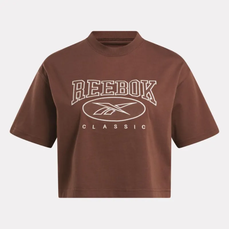 Reebok Apparel Women Classics Archive Essentials Big Logo Crop T-Shirt MAH sold by Reebok