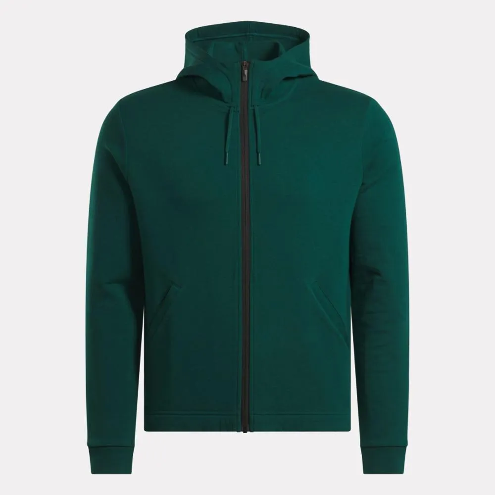 Reebok Apparel Men Active Collective DREAMBLEND Full-Zip Hoodie COLLEGIATE GREEN sold by Reebok product image thumbnail 4