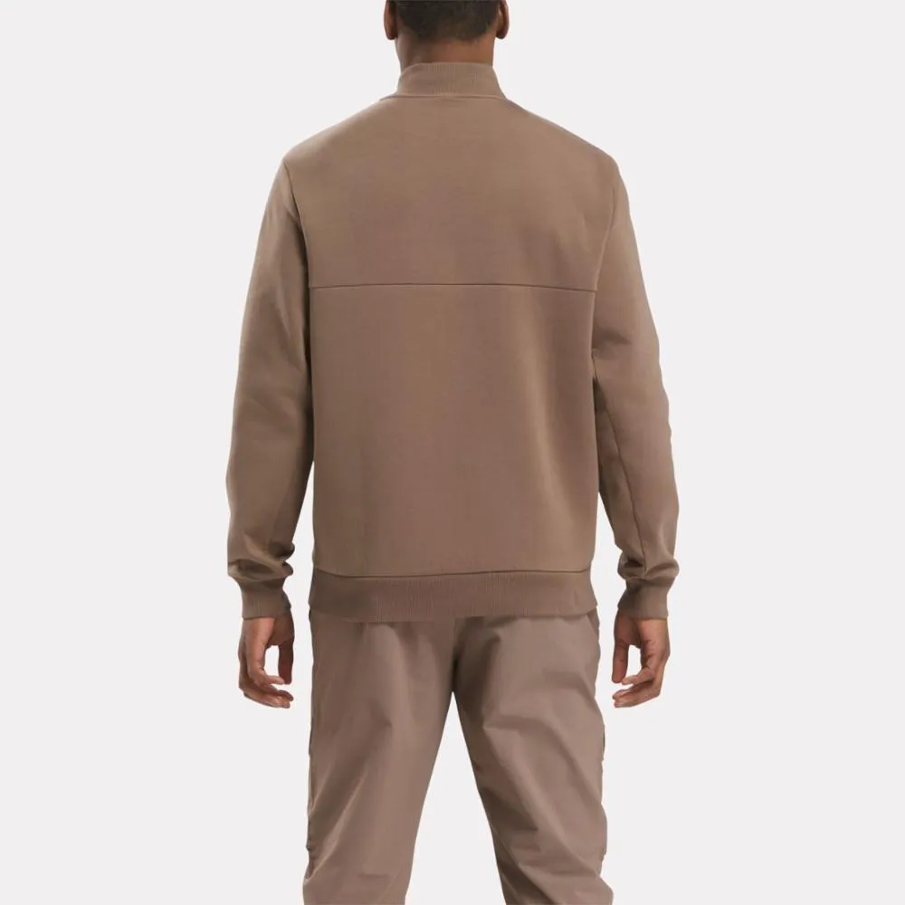 Reebok Apparel Men Active Collective DreamBlend 1/4 Zip Sweatshirt UTILITY BROWN sold by Reebok product image thumbnail 3