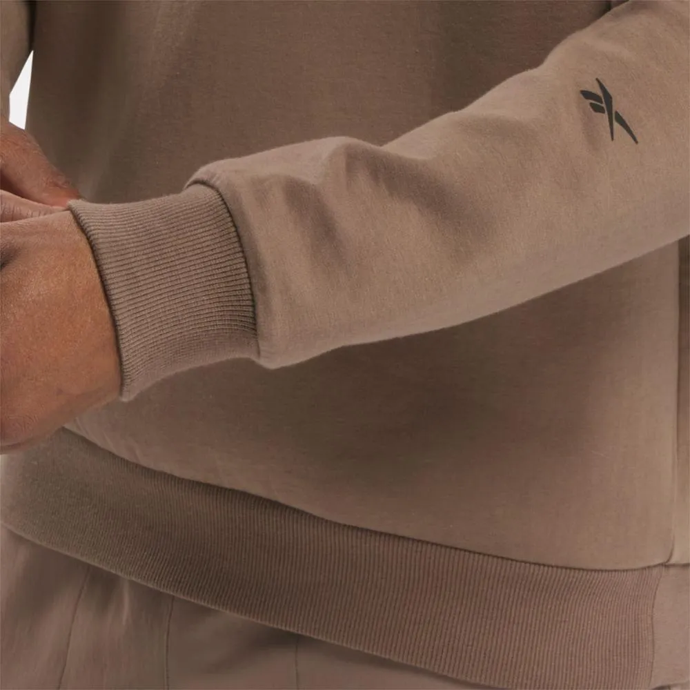 Reebok Apparel Men Active Collective DreamBlend 1/4 Zip Sweatshirt UTILITY BROWN sold by Reebok product image thumbnail 5