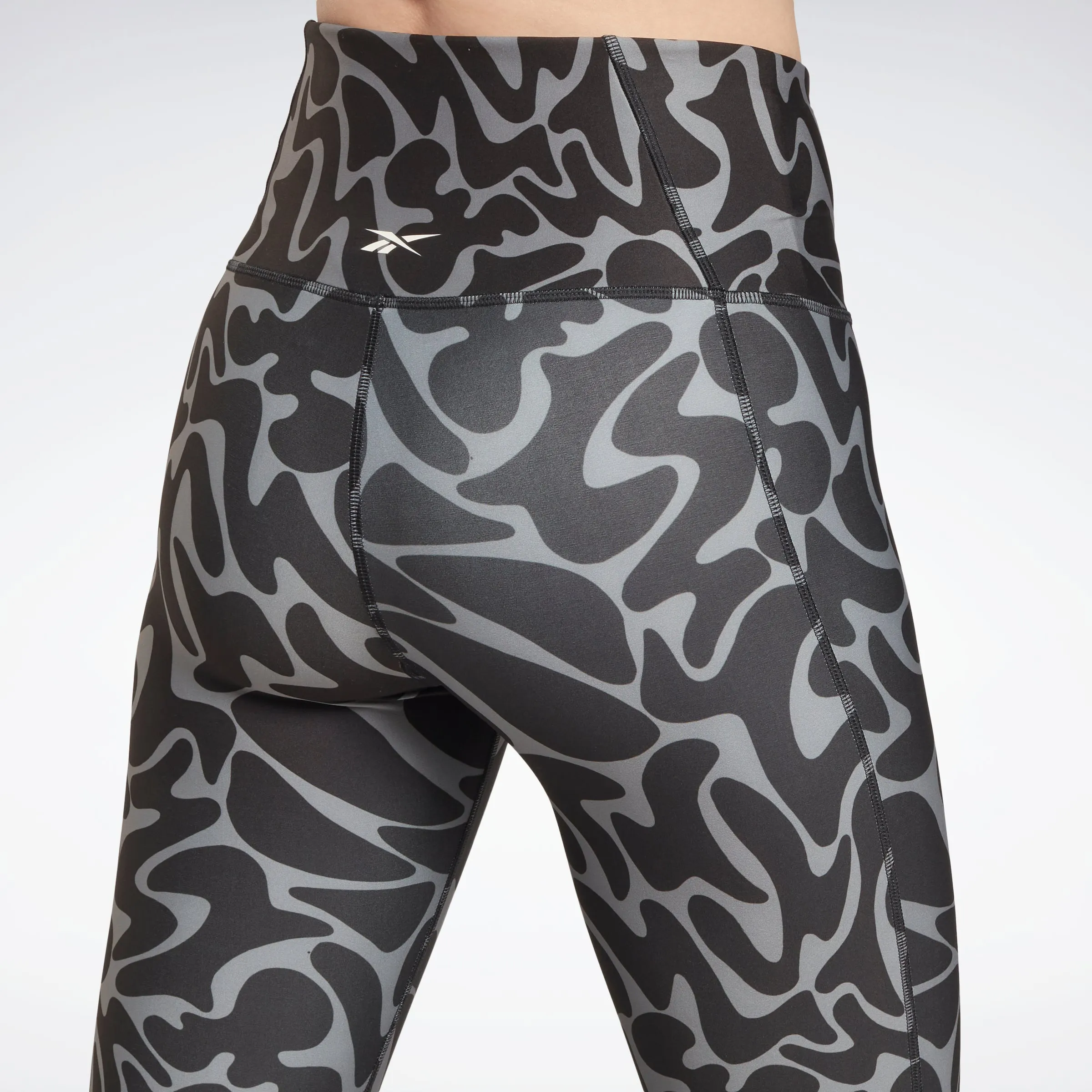 Reebok Apparel Women Workout Ready Printed Leggings Black sold by Reebok product image thumbnail 4
