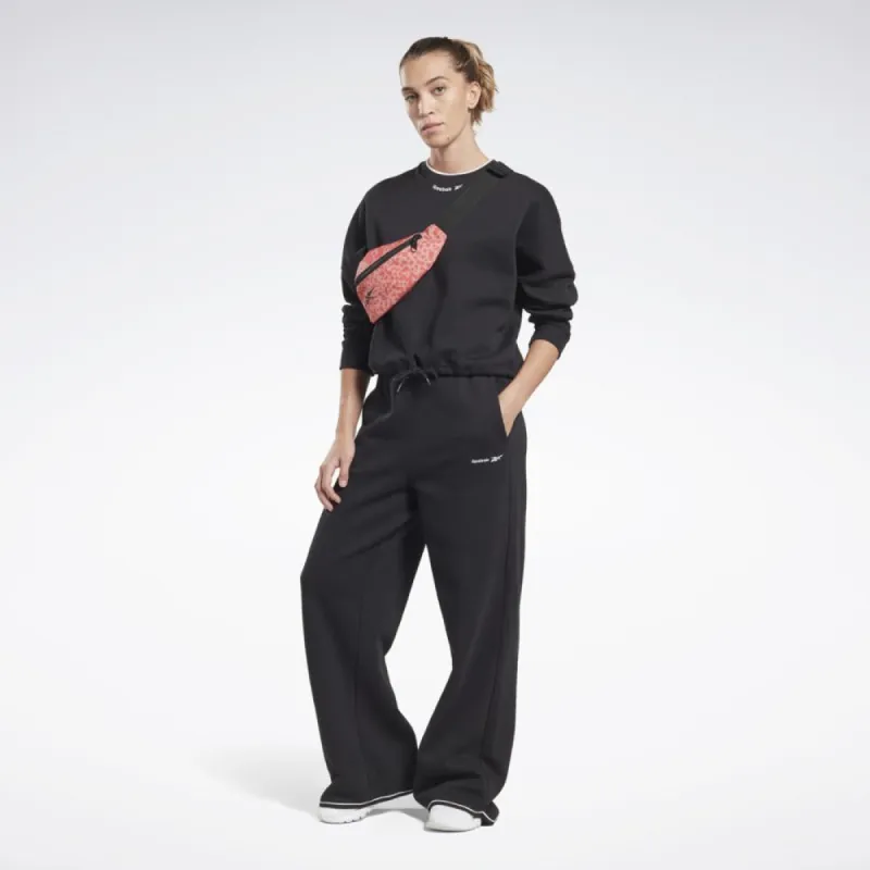 Reebok Apparel Women Reebok Identity Fleece Crew Sweatshirt BLACK made by Reebok