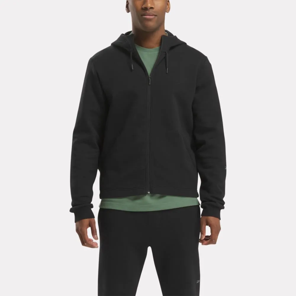 Reebok Apparel Men Active Collective DREAMBLEND Full-Zip Hoodie BLACK sold by Reebok