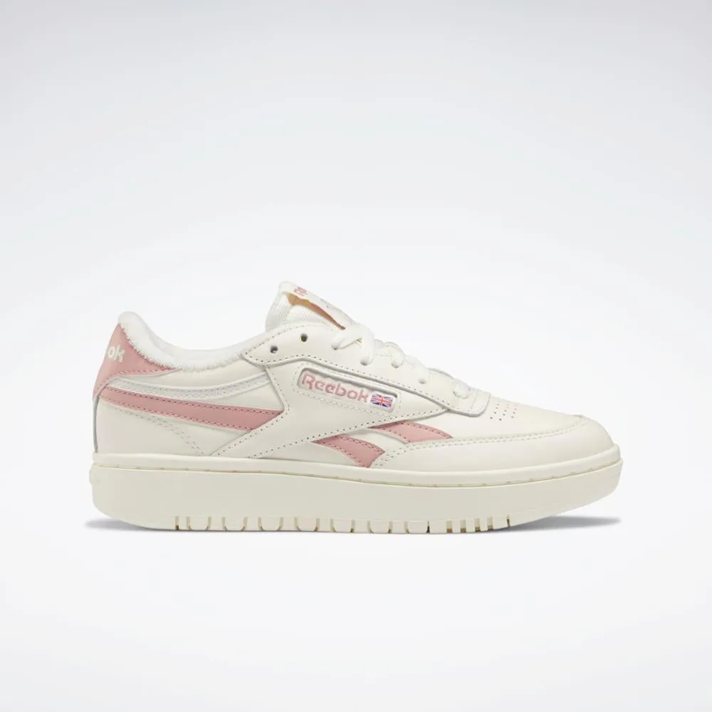 Reebok Footwear Women Club C Double Shoes CHALK/SMOKEY ROSE/CHALK sold by Reebok