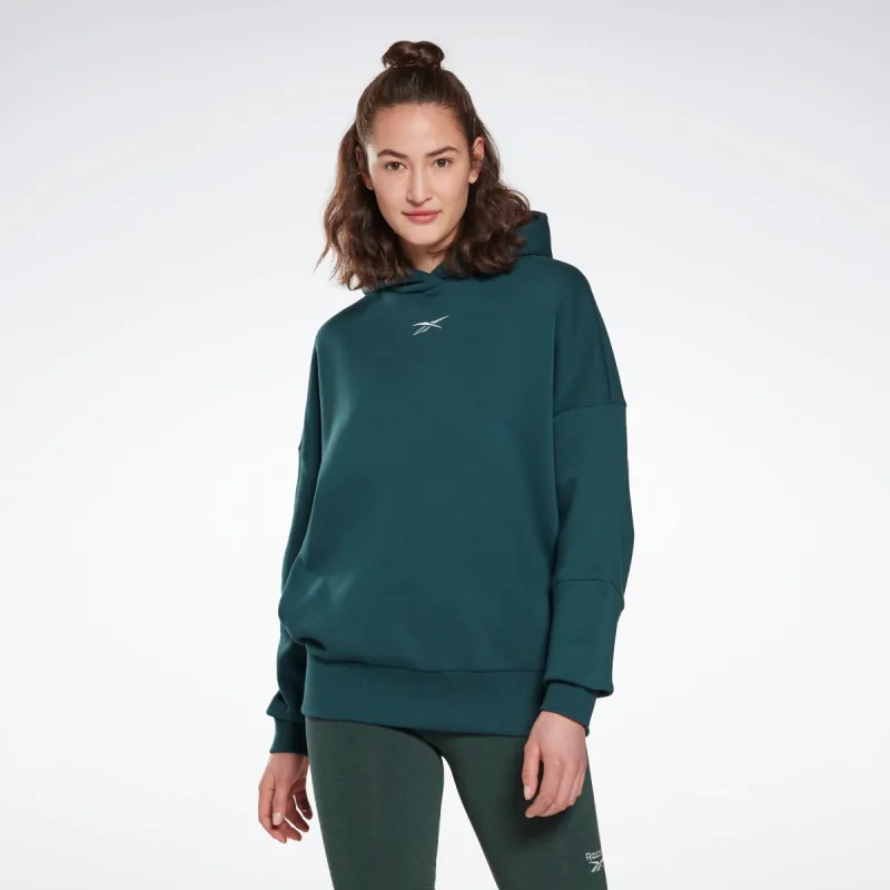 Reebok Apparel Women Studio Recycled Oversize Hoodie Forgrn sold by Reebok