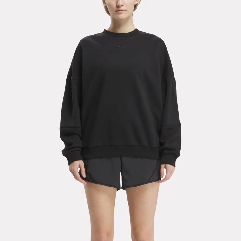 Reebok Apparel Women Lux Oversized Crew BLACK sold by Reebok