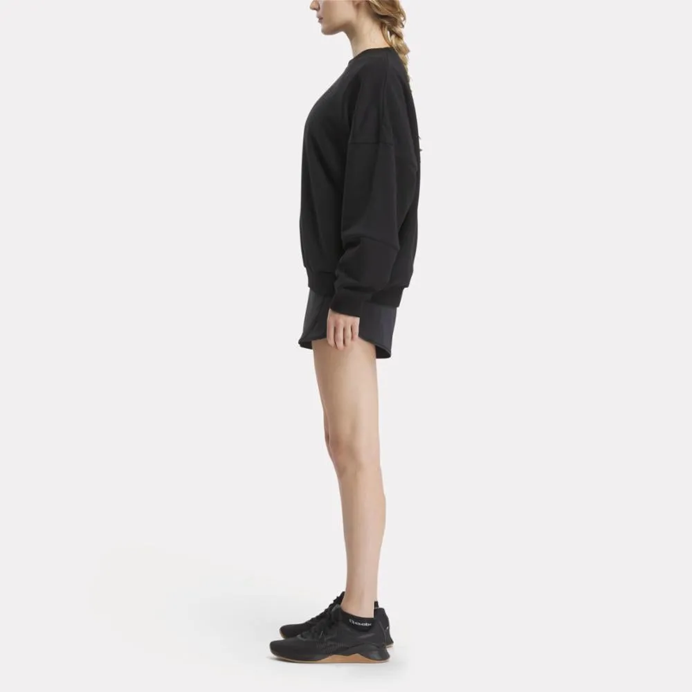 Reebok Apparel Women Lux Oversized Crew BLACK sold by Reebok product image thumbnail 2