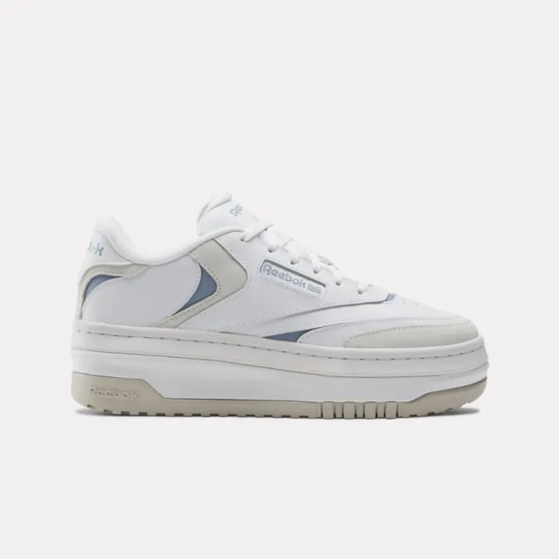 Reebok Footwear Women Club C Extra Shoes WHITE/VINTAGE BLUE/MOONSTONE sold by Reebok