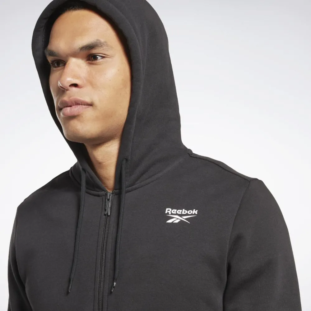 Reebok Apparel Men Reebok Identity Fleece Full-Zip Hoodie BLACK sold by Reebok product image thumbnail 4