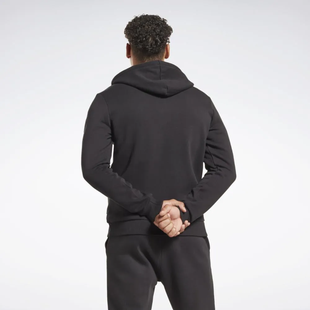 Reebok Apparel Men Reebok Identity Fleece Full-Zip Hoodie BLACK sold by Reebok product image thumbnail 3