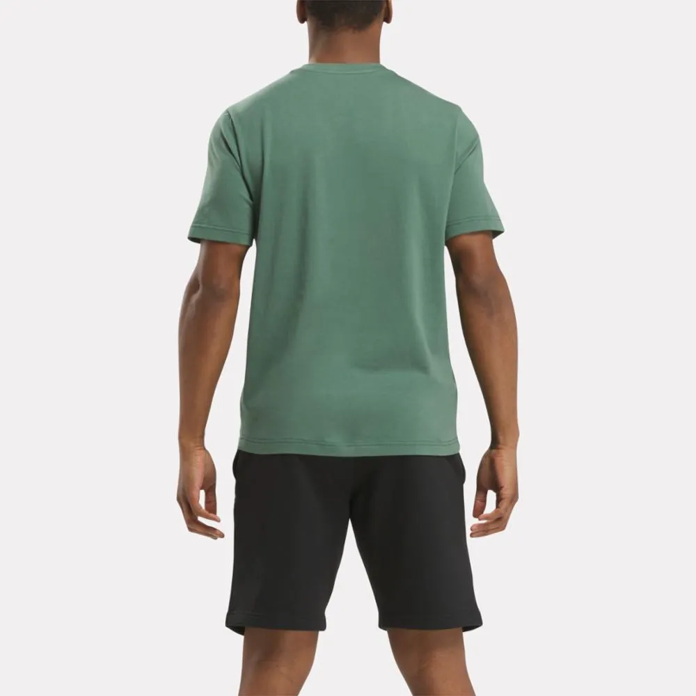 Reebok Apparel Men Reebok Identity Big Stacked Logo T-Shirt ESCAPE GREEN sold by Reebok product image thumbnail 3