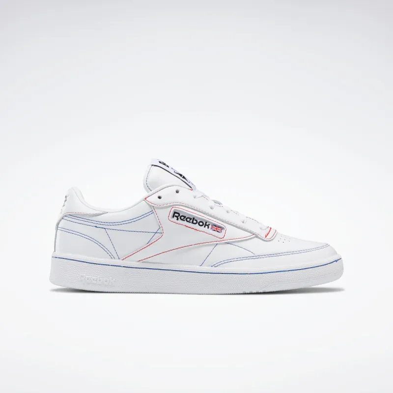 Reebok Footwear Men Bape® Club C 85 Shoes White/White/Black made by Reebok