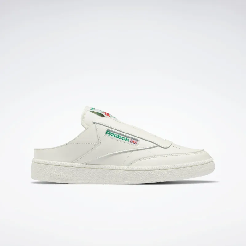 Reebok Footwear Men Club C Laceless Mule Shoes Chalk/Chalk/Glegrn made by Reebok