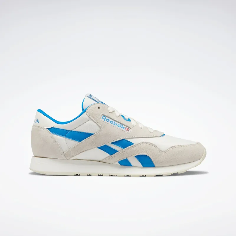 Reebok Footwear Men Classic Nylon 1991 Vintage Shoes Chalk/Modblu/Alabas made by Reebok