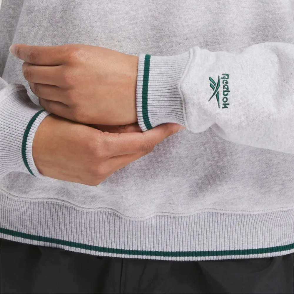 Reebok Apparel Women Team Crew Sweatshirt LIGHT GREY HEATHER sold by Reebok product image thumbnail 4