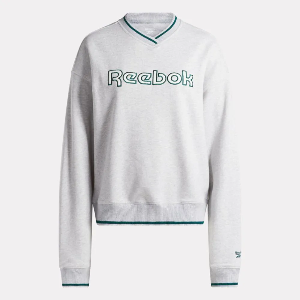 Reebok Apparel Women Team Crew Sweatshirt LIGHT GREY HEATHER sold by Reebok product image thumbnail 5