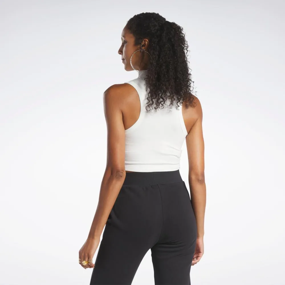 Reebok Apparel Women Reebok Classics Cropped Fitted Jersey Tank Top CHALK sold by Reebok product image thumbnail 3