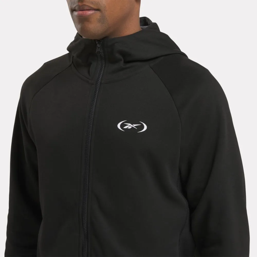 Reebok Apparel Men Basketball Full-Zip Hoodie BLACK sold by Reebok product image thumbnail 5