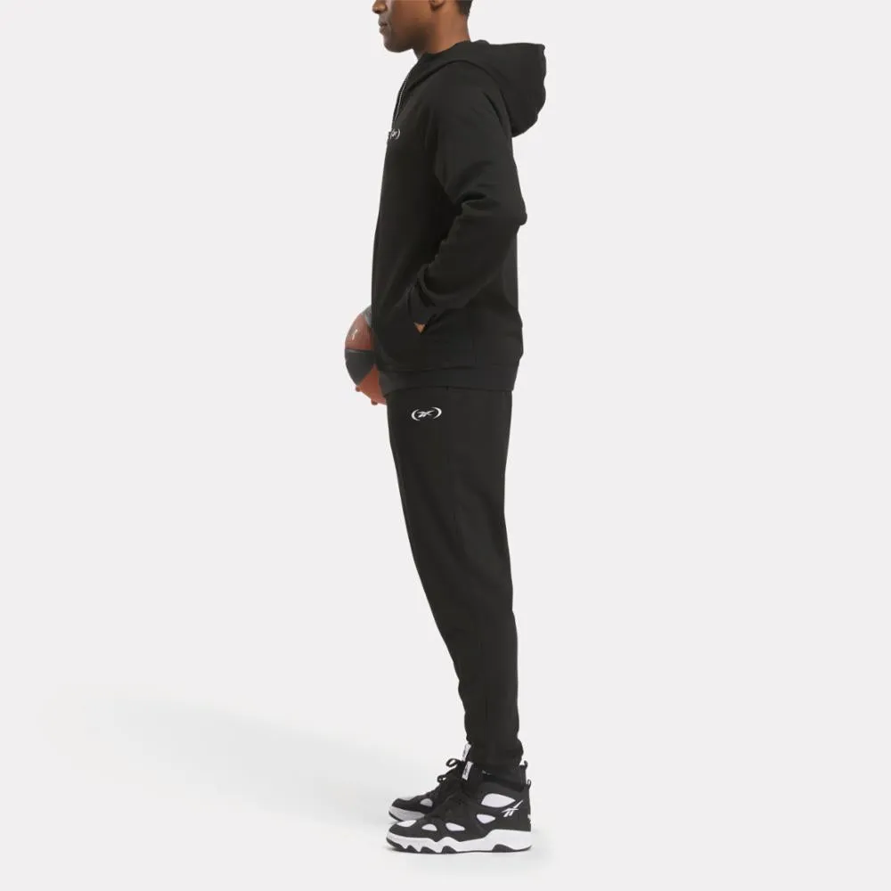 Reebok Apparel Men Basketball Full-Zip Hoodie BLACK sold by Reebok product image thumbnail 2