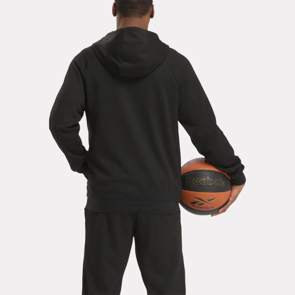Reebok Apparel Men Basketball Full-Zip Hoodie BLACK sold by Reebok product image thumbnail 3
