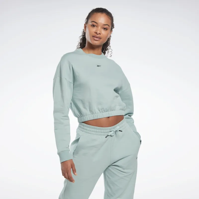 Reebok Apparel Women Dreamblend Cotton Midlayer Sweatshirt Seagry made by Reebok