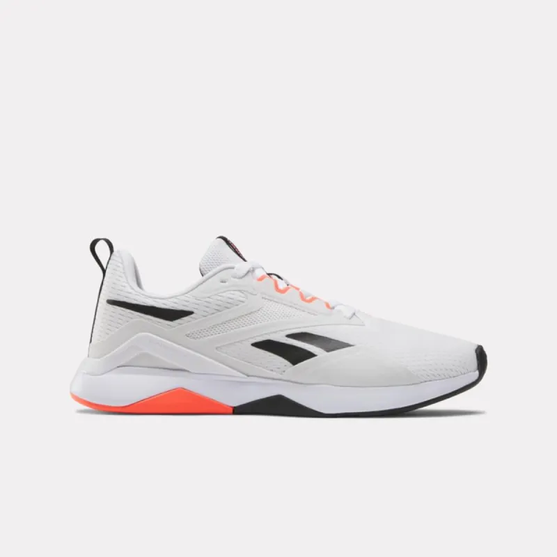 Reebok Footwear Women NanoFlex TR 2.0 Training Shoes FTWWHT/CBLACK/ORGFLA sold by Reebok