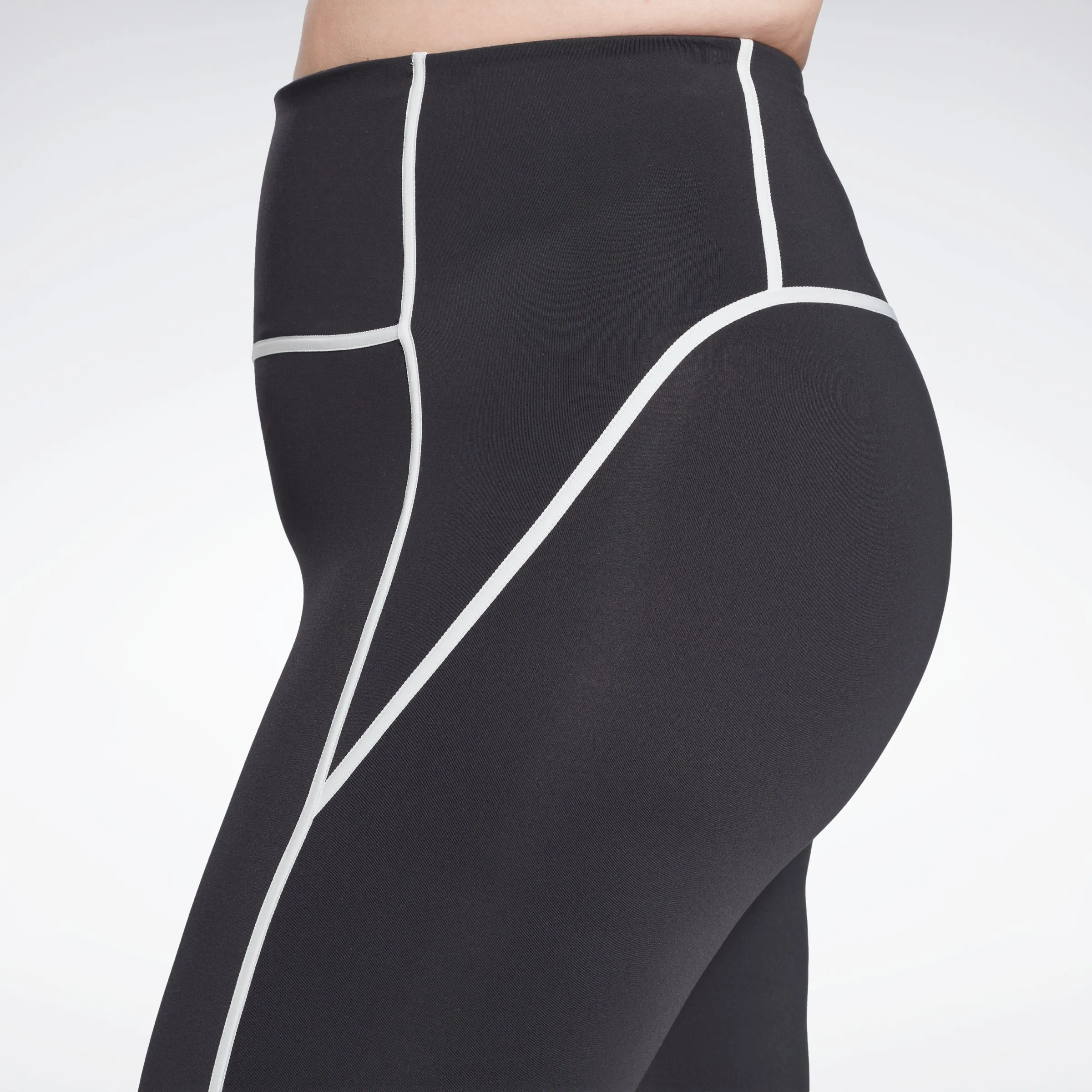 Reebok Apparel Women Lux High-Waisted Colorblock Leggings (Plus Size) Black sold by Reebok