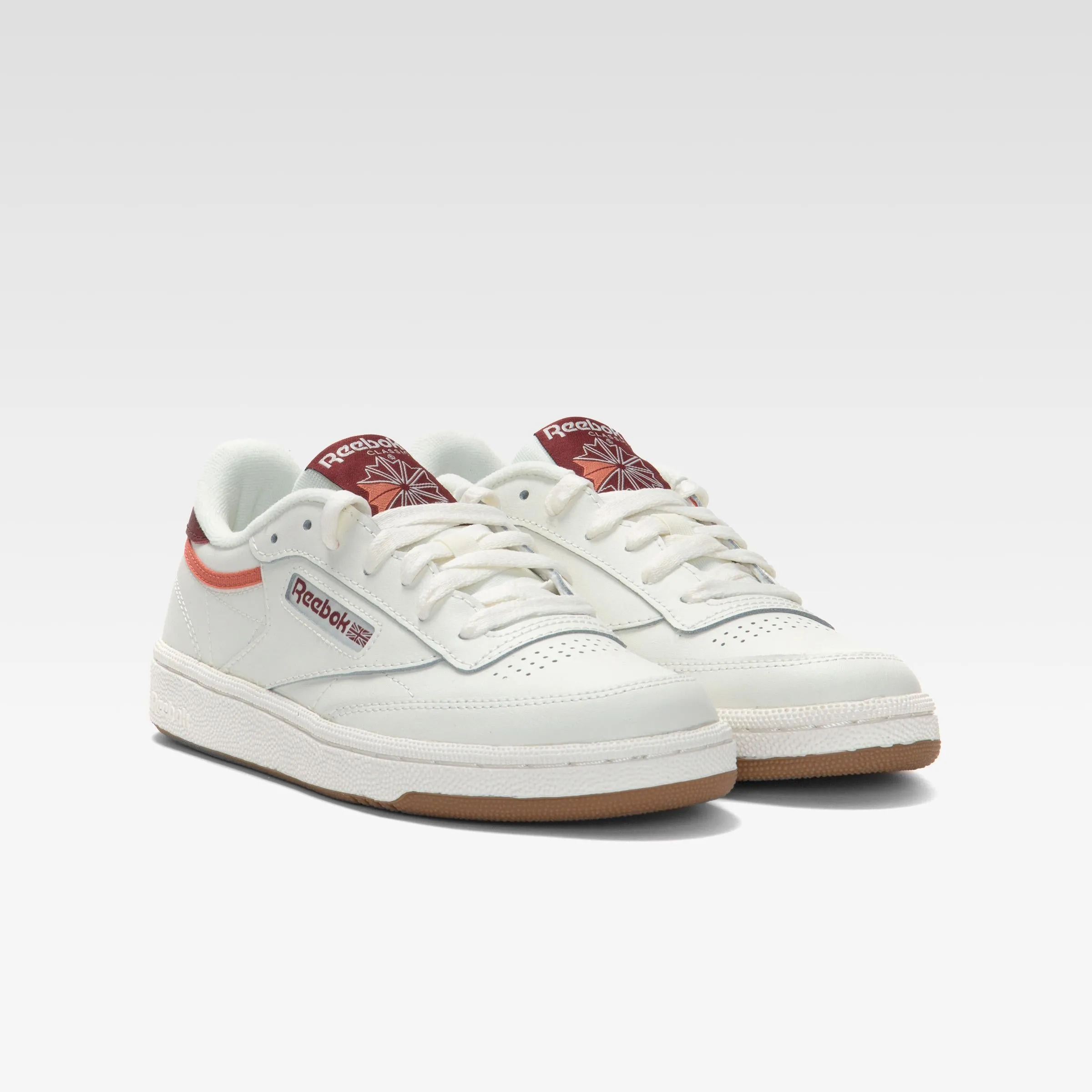 Reebok Footwear Women Club C 85 Shoes CHALK/RICHMAROON/SPRCHRDGCORAL sold by Reebok product image thumbnail 2