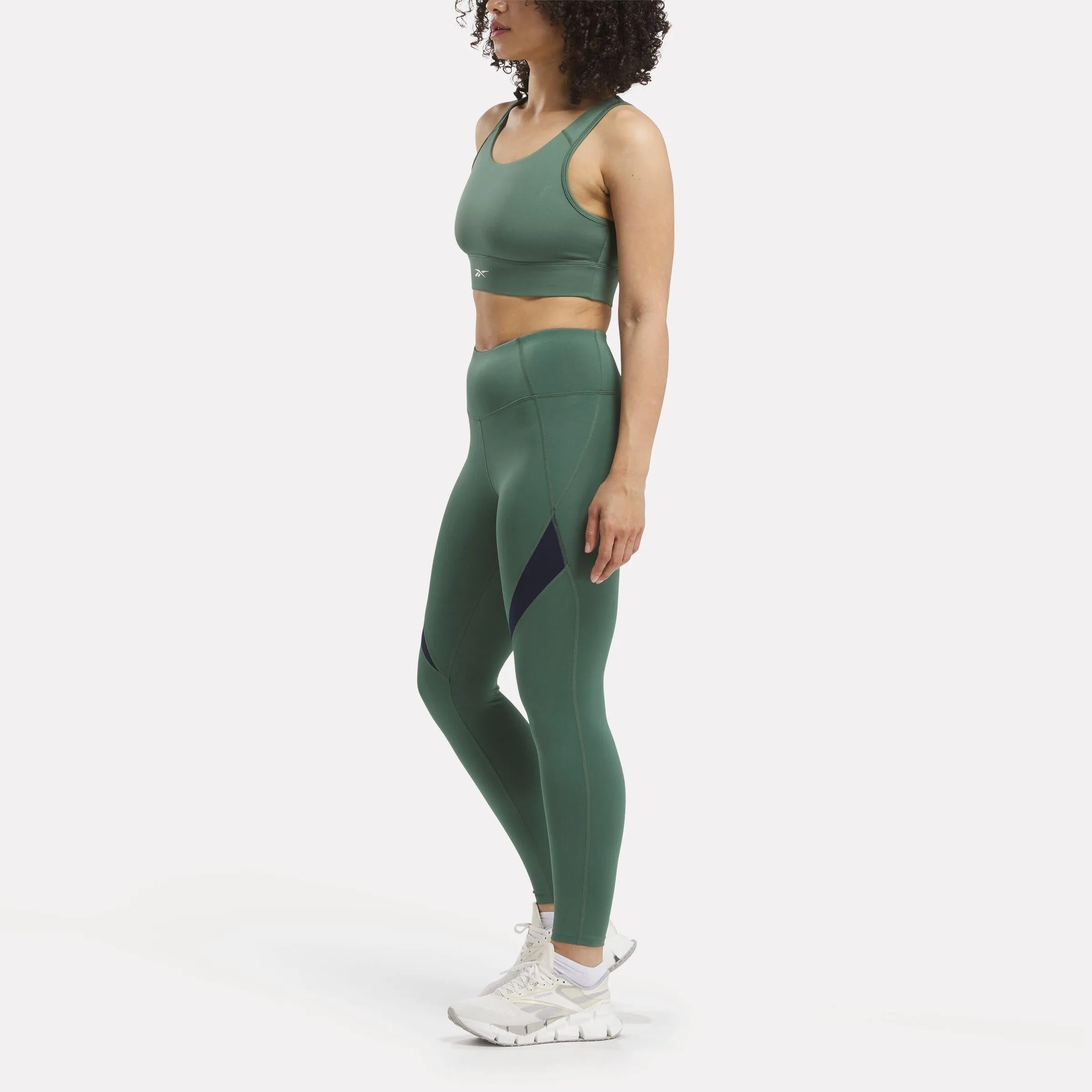 Reebok Apparel Women ID Train Colorblock Leggings ESCAPE GREEN sold by Reebok product image thumbnail 2