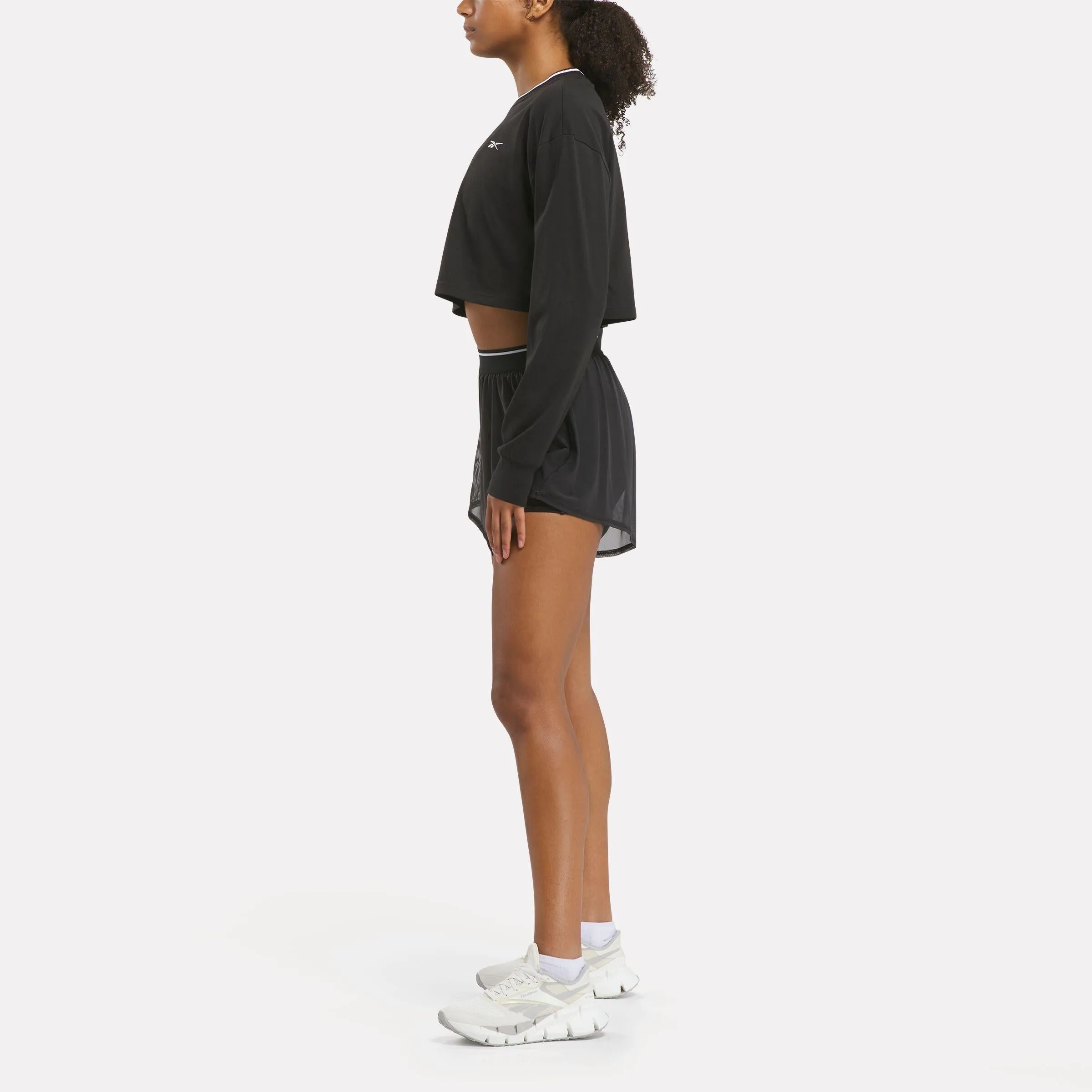Reebok Apparel Women Team Long Sleeve Crop Top BLACK sold by Reebok product image thumbnail 2