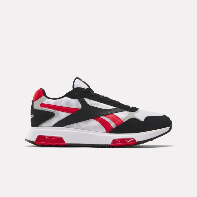 Reebok Footwear Men Reebok Glide DMX Shoes WHITE/VECTORRED/BLACK sold by Reebok