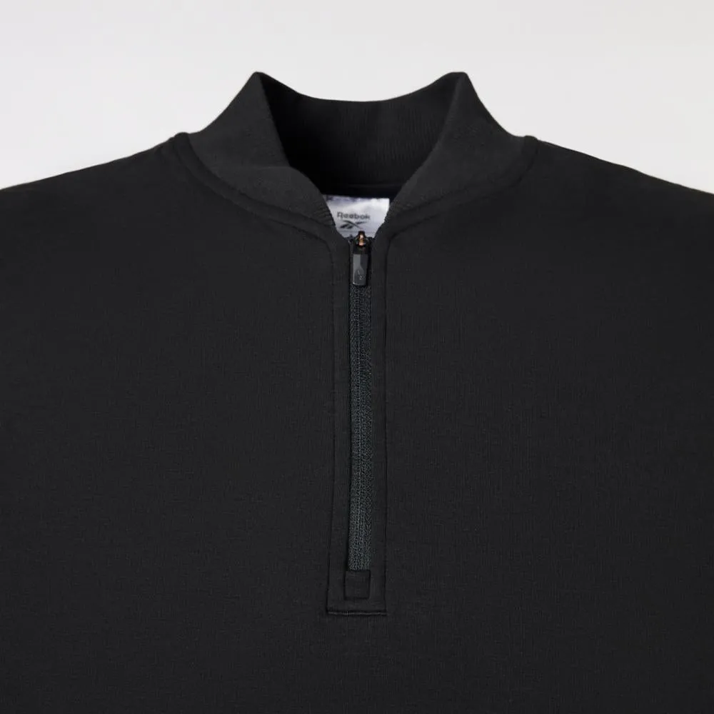 Reebok Apparel Men Active Collective DreamBlend 1/4 Zip Sweatshirt BLACK sold by Reebok product image thumbnail 4