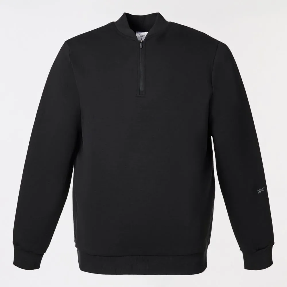 Reebok Apparel Men Active Collective DreamBlend 1/4 Zip Sweatshirt BLACK sold by Reebok