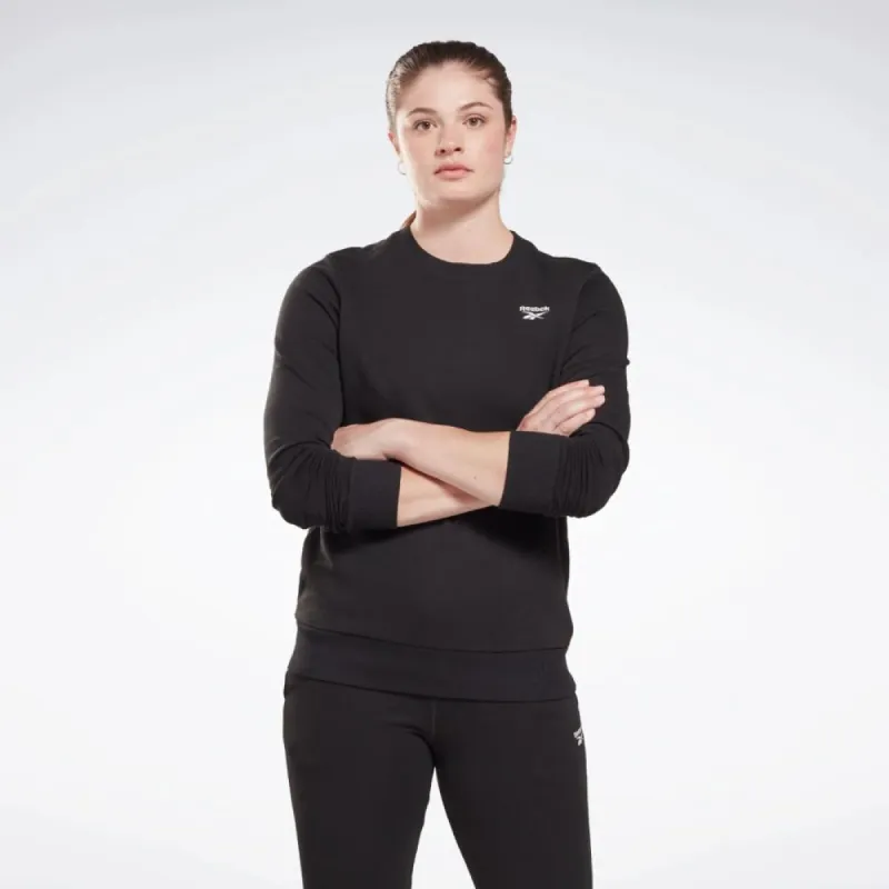 Reebok Apparel Women Reebok Identity Small Logo Sweatshirt BLACK made by Reebok