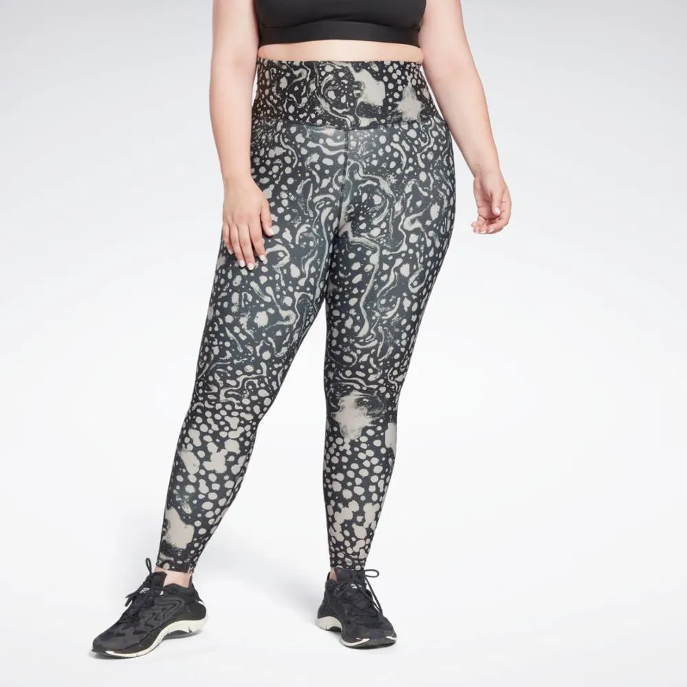 Reebok Apparel Women Lux 2.0 Speckle Modern Safari Leggings (Plus Size) NGHBLK sold by Reebok