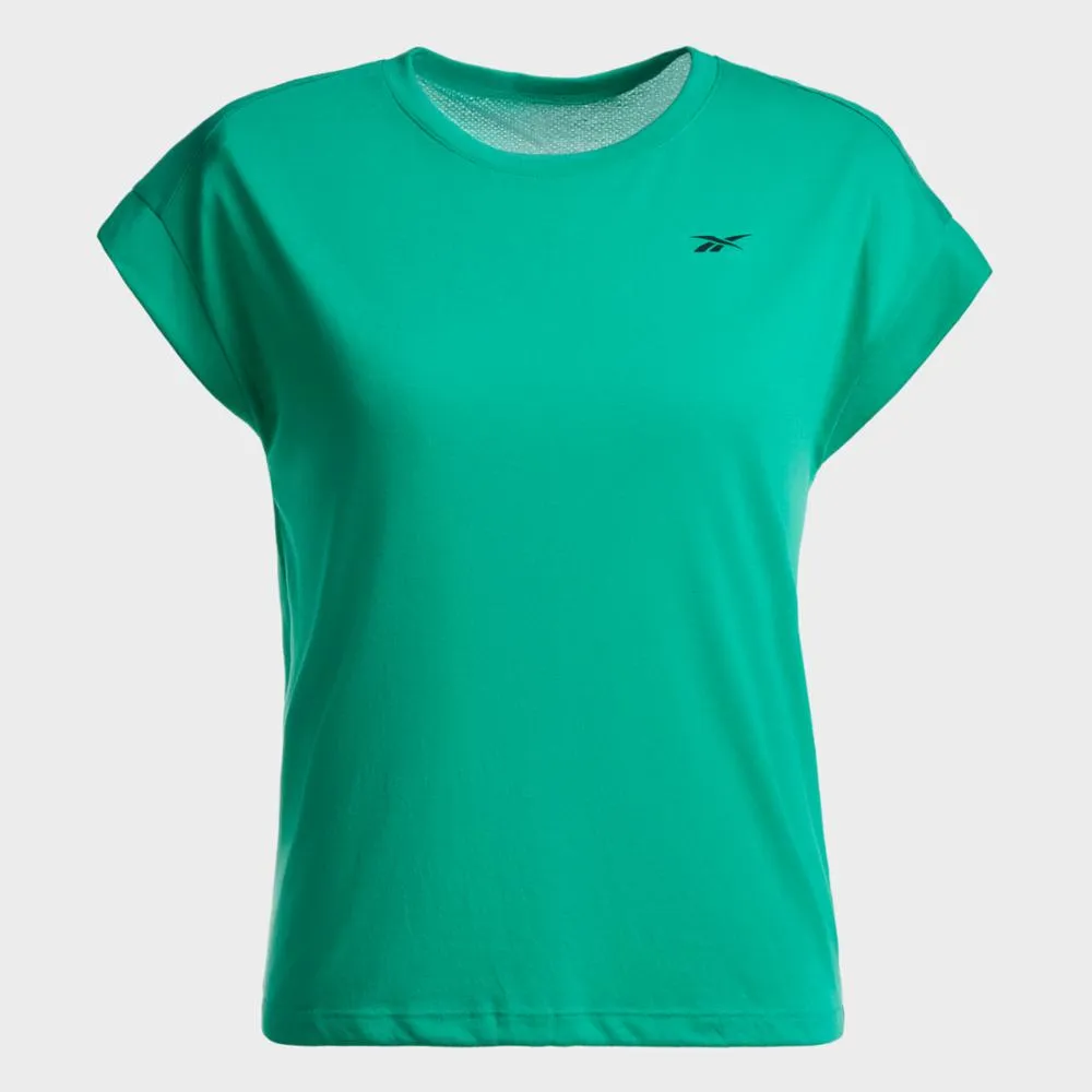 Reebok Apparel Women Workout Ready Supremium Detail T-Shirt COUGRN sold by Reebok