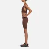 Reebok Apparel Women Lux Strappy Sports Bra UNEARTHED BROWN sold by Reebok