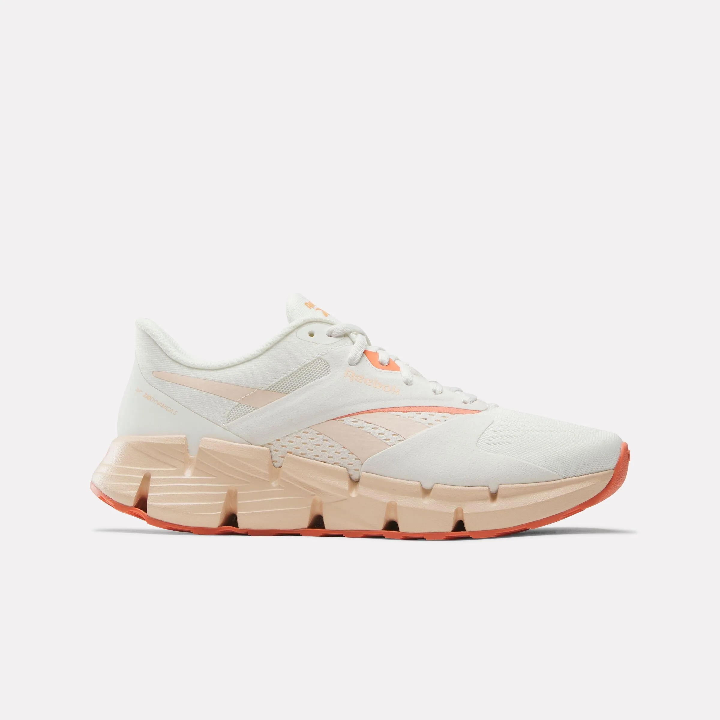Reebok Footwear Women Zig Dynamica 5 Shoes CHALK/WASHED CLAY/CORAL sold by Reebok