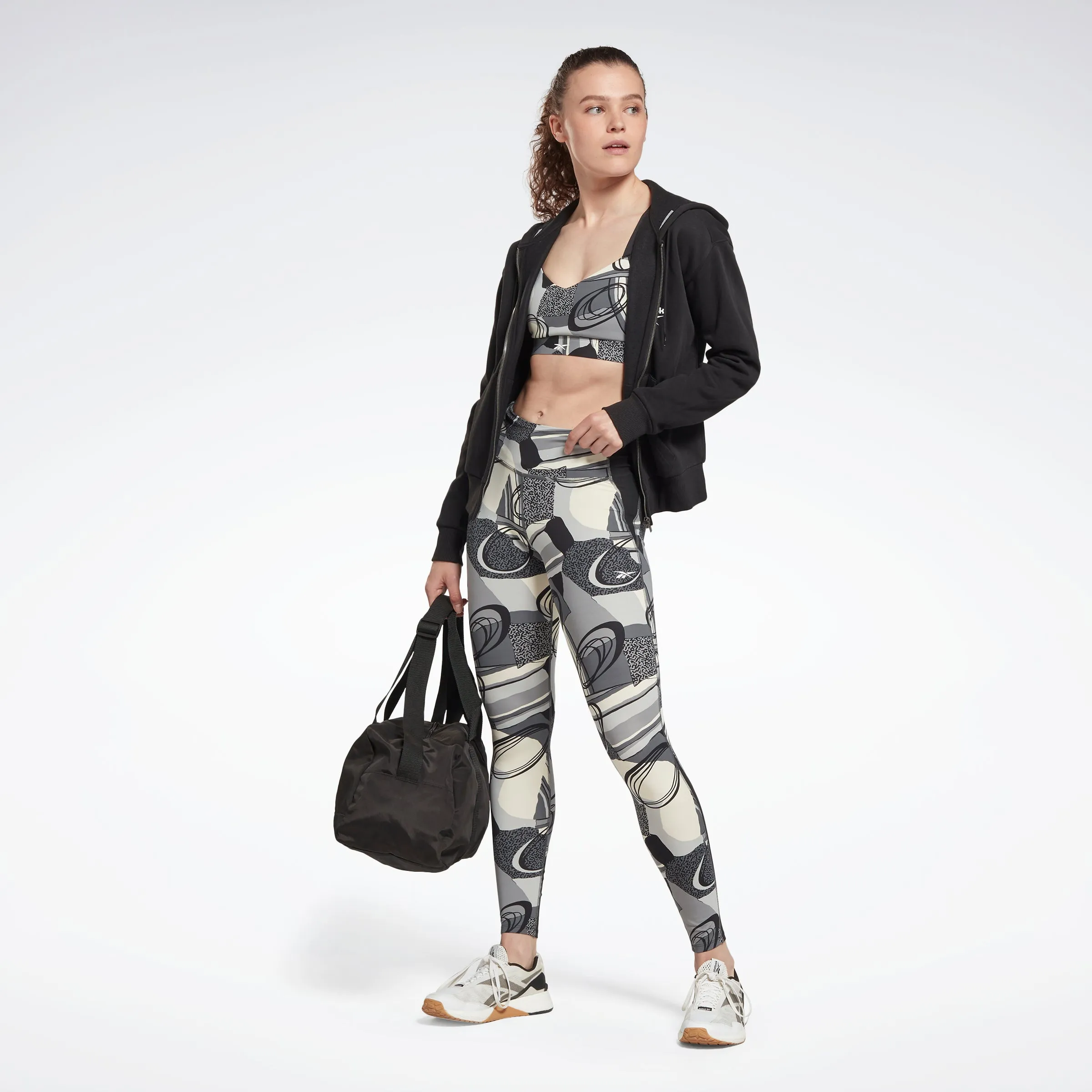 Reebok Apparel Women Lux Printed Perform Leggings Black sold by Reebok