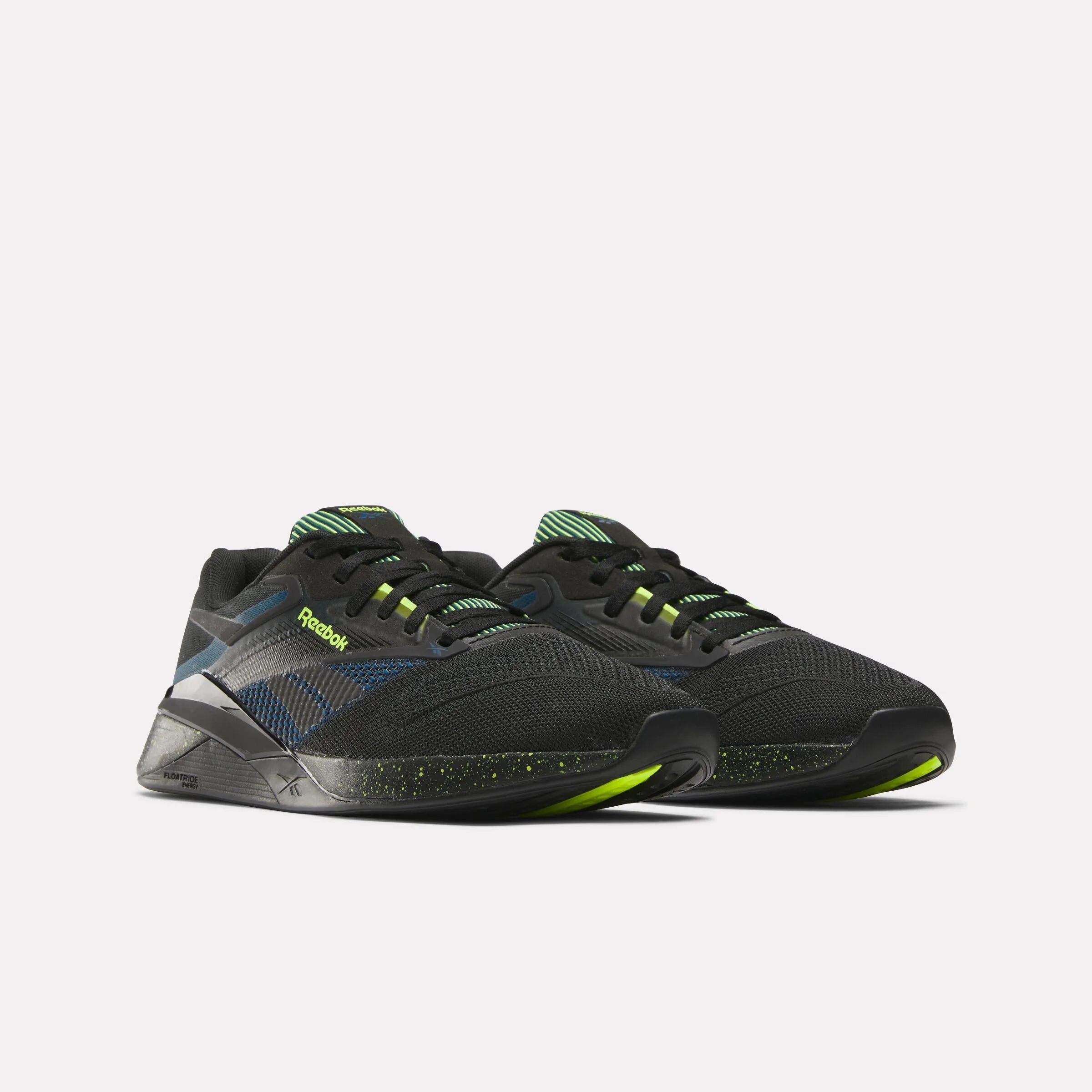 Reebok Footwear Men NANO X4 Training Shoes BLACK/ESCAPE BLUE/DIGITAL LIME sold by Reebok product image thumbnail 2