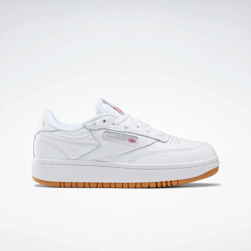 Reebok Footwear Women Club C Double Shoes WHT/REEBOK RUB GUM-07/WHT made by Reebok