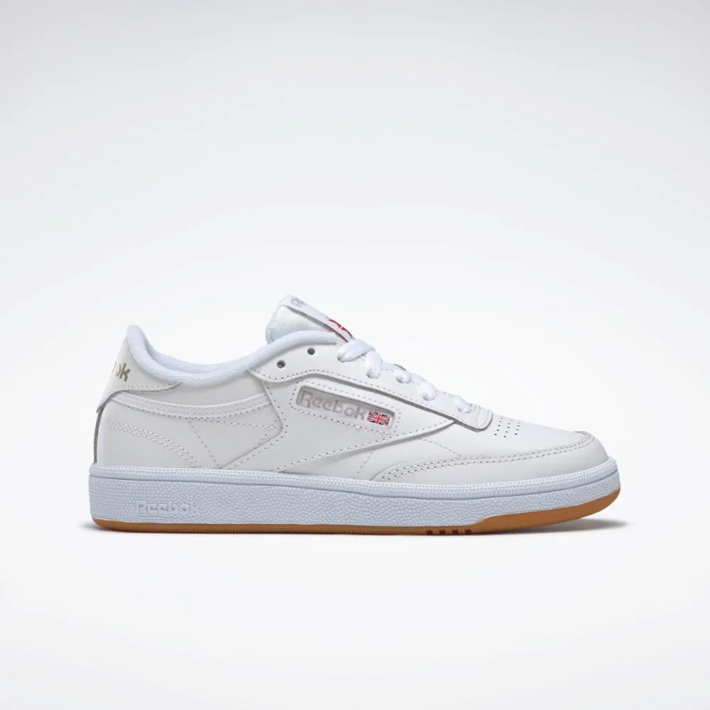 Reebok Footwear Women Club C 85 Shoes WHT/LIGHT GRY/GUM sold by Reebok
