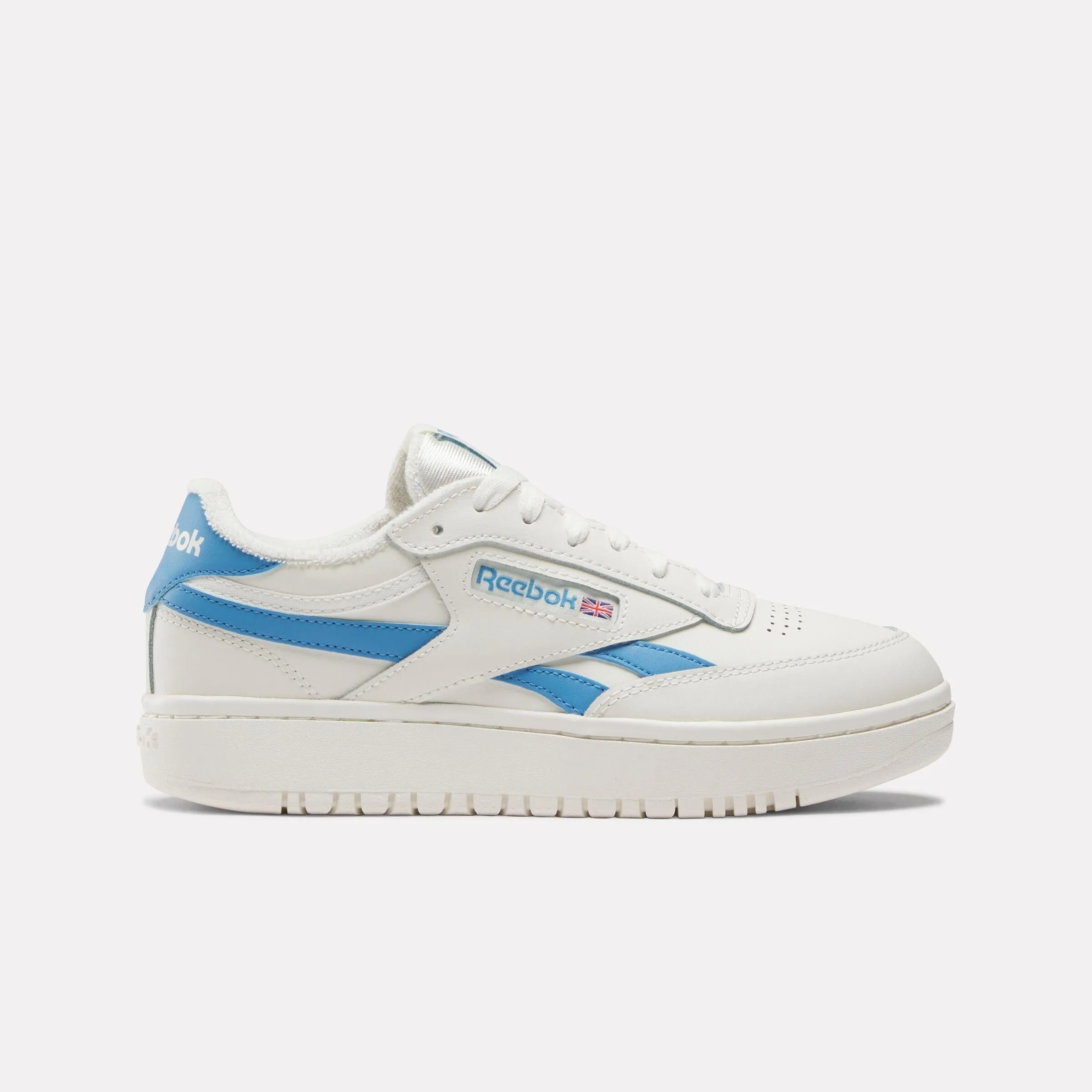 Reebok Footwear Women Club C Double Revenge Shoes CHALK/CHALK/ESSENTIAL BLUE sold by Reebok